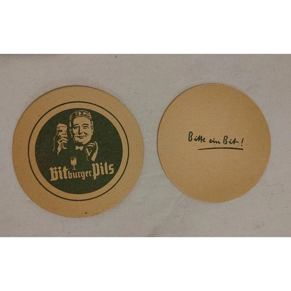 Vintage Beer Coasters Lot 15 Brewery. Henninger. Parkbrau Pils. Bitburger Pils.